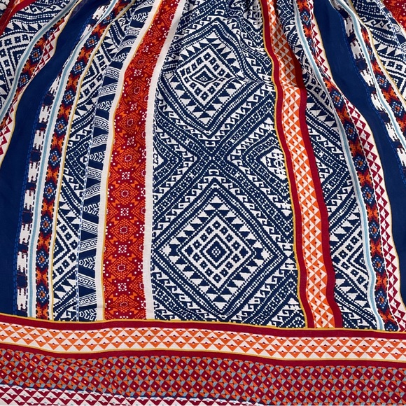 AUW size large red white & blue short sleeve attached slip, keyhole front & back - Picture 5 of 12